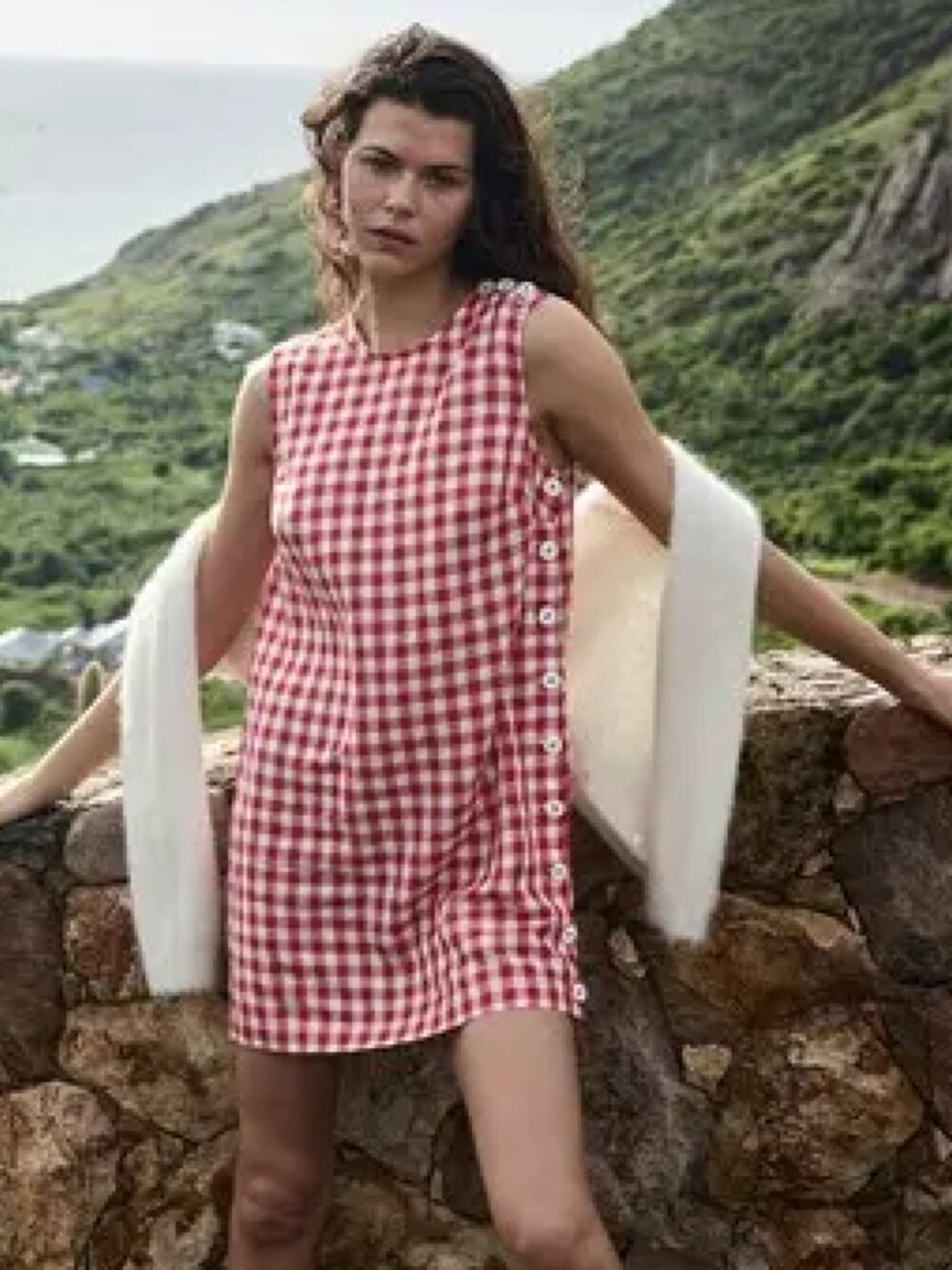NWT DÔEN Coralie Dress in Scarlet Marilyn Gingham Size 4